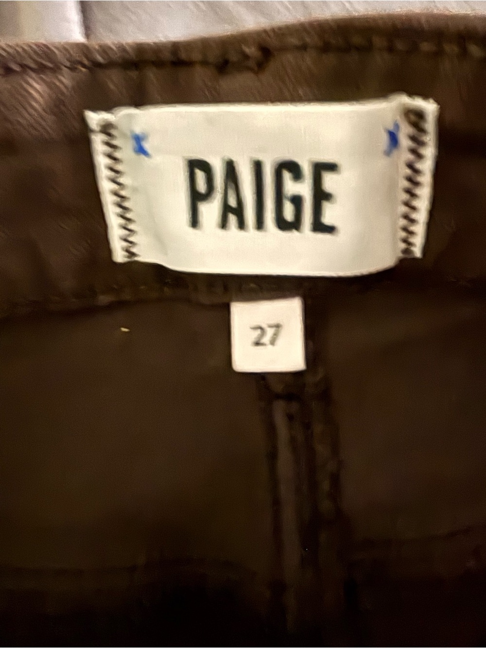 PAIGE Anessa Cropped Wide-Leg Jeans Chocolate Brown 27 - Picture 5 of 6